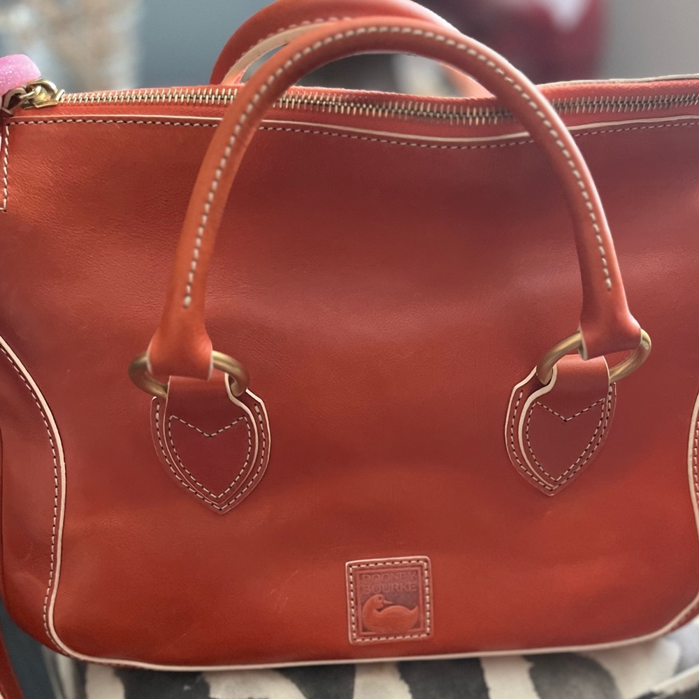 Dooney & Bourke Orange and White Florentine